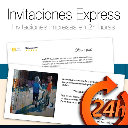 Invitaciones EXPRESS 24 HORAS